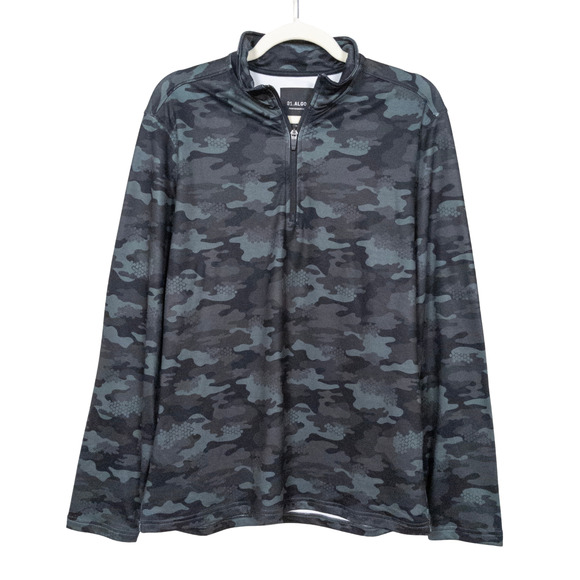 01 ALGO Stitch Fix Grey Max Lightweight 1/4 Zip Performance Fleece Men's Medium - Picture 1 of 6